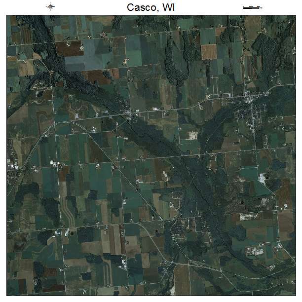 Casco, WI air photo map