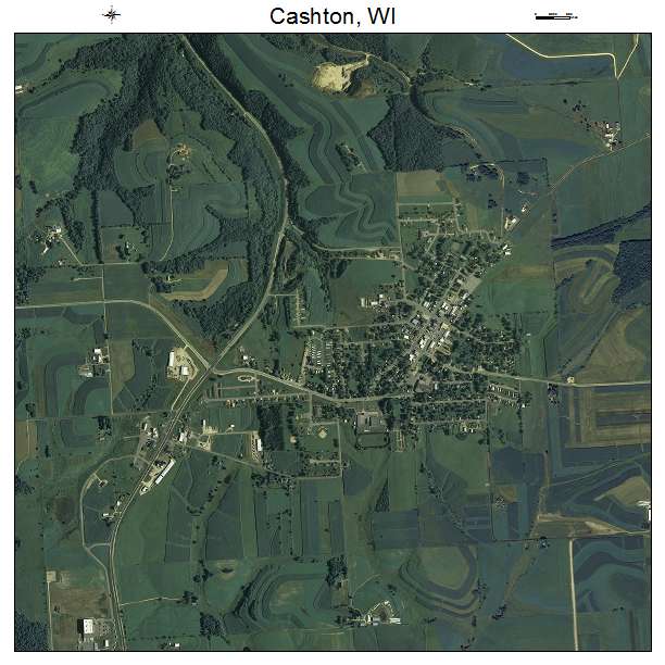 Cashton, WI air photo map