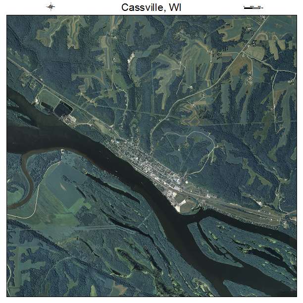 Cassville, WI air photo map