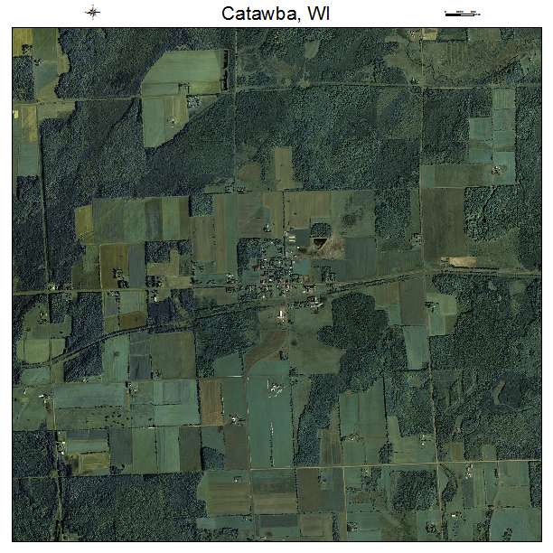Catawba, WI air photo map