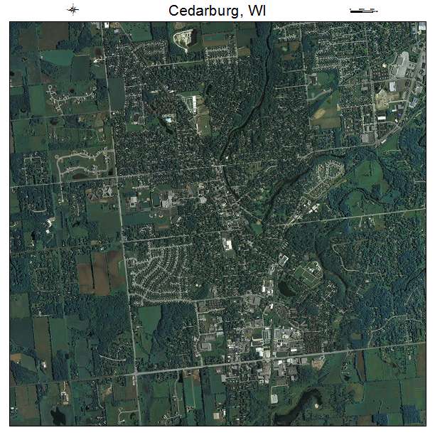 Cedarburg, WI air photo map