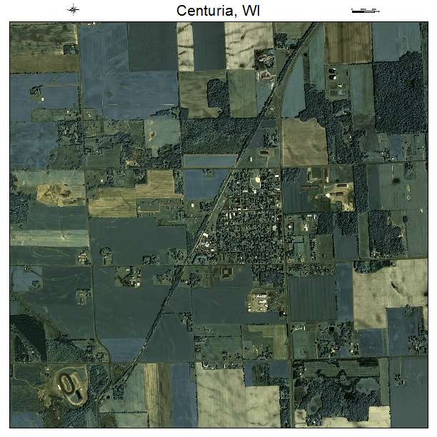 Centuria, WI air photo map