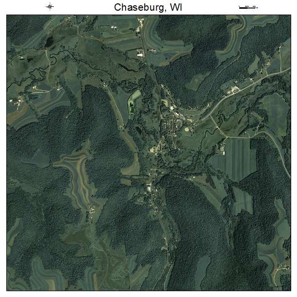 Chaseburg, WI air photo map