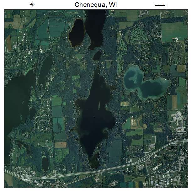 Chenequa, WI air photo map