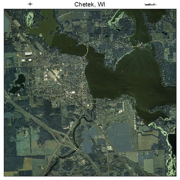 Chetek, WI air photo map