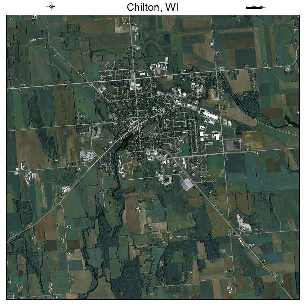 Chilton, WI air photo map