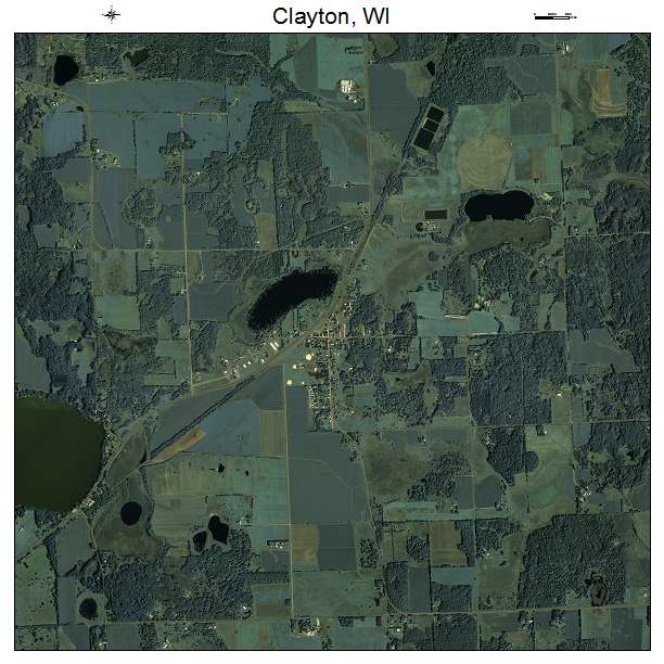 Clayton, WI air photo map