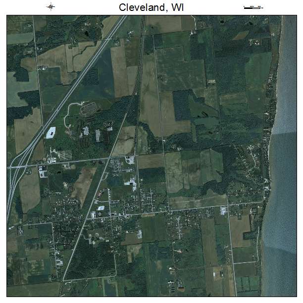 Cleveland, WI air photo map