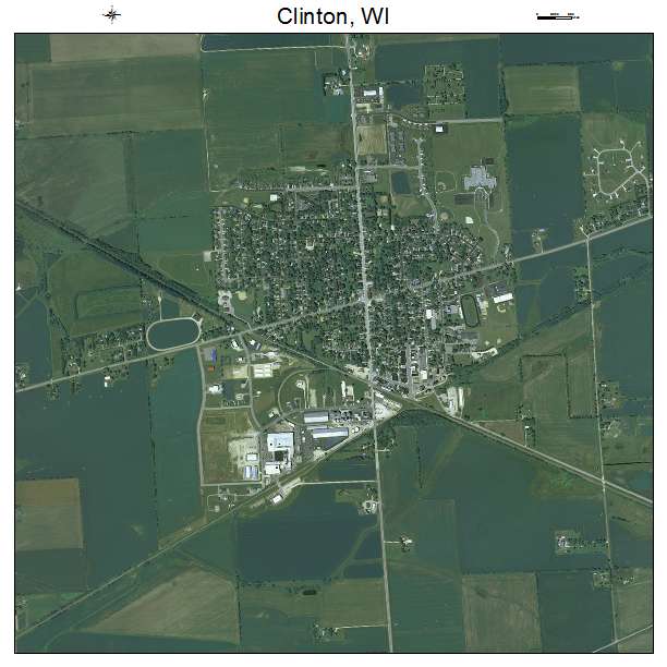 Clinton, WI air photo map