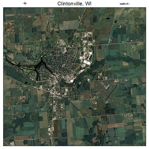 Clintonville, WI air photo map