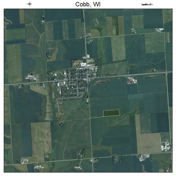 Cobb, WI air photo map