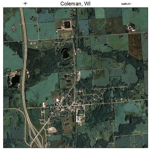Coleman, WI air photo map