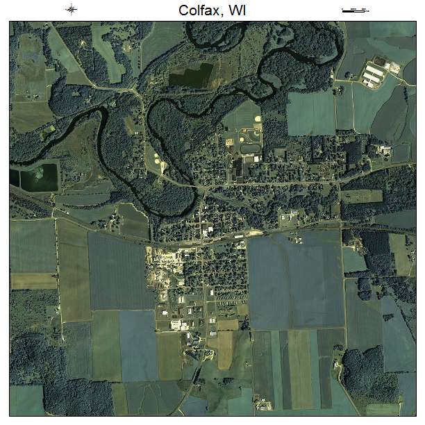 Colfax, WI air photo map