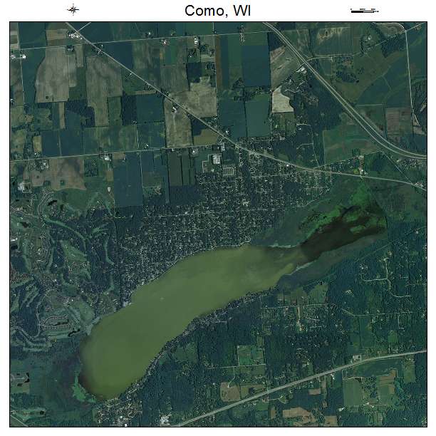 Como, WI air photo map