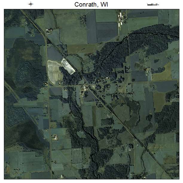 Conrath, WI air photo map