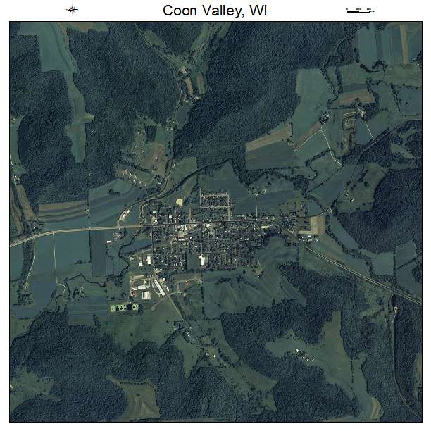 Coon Valley, WI air photo map