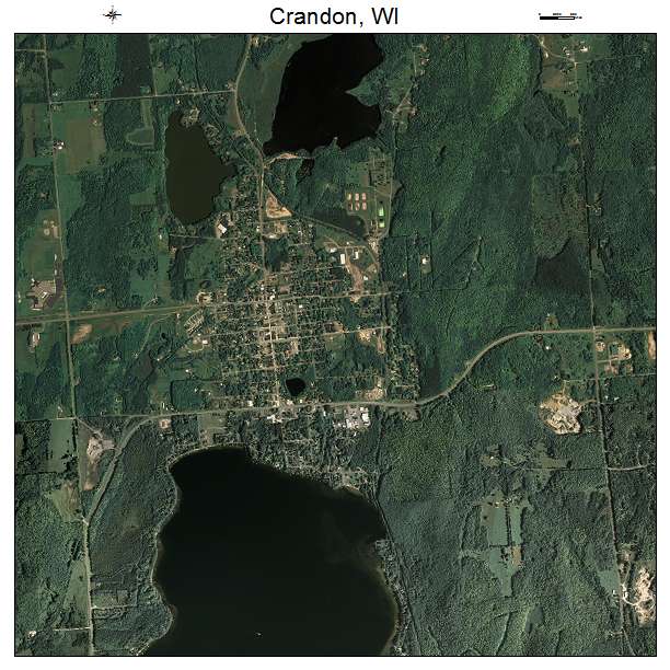 Crandon, WI air photo map