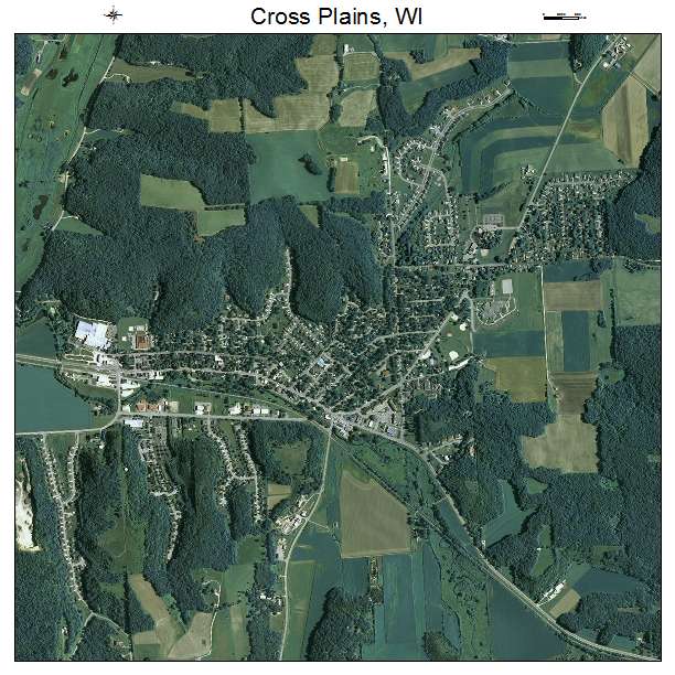 Cross Plains, WI air photo map