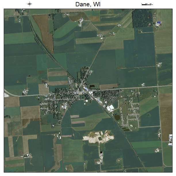 Dane, WI air photo map