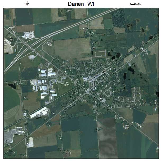 Darien, WI air photo map