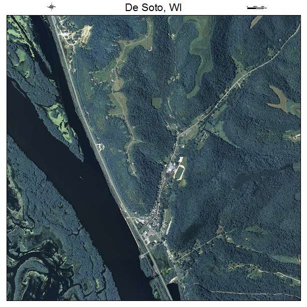 De Soto, WI air photo map