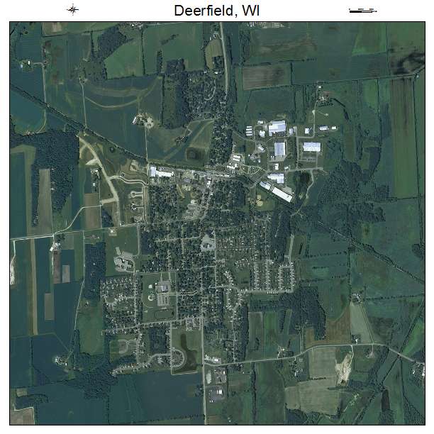 Deerfield, WI air photo map