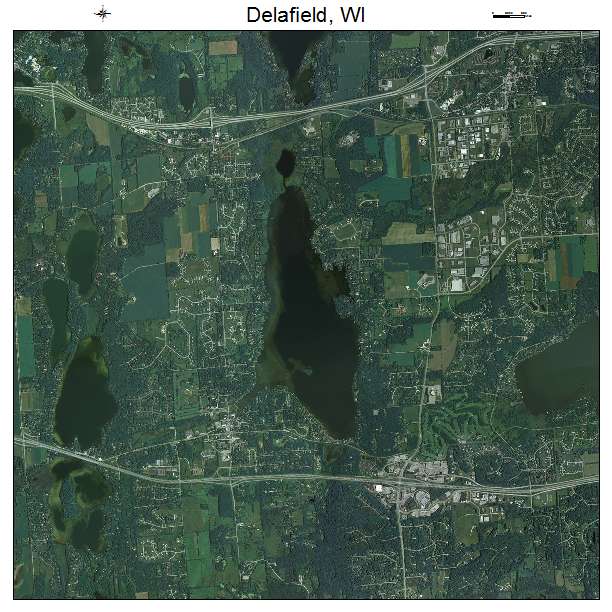 Delafield, WI air photo map