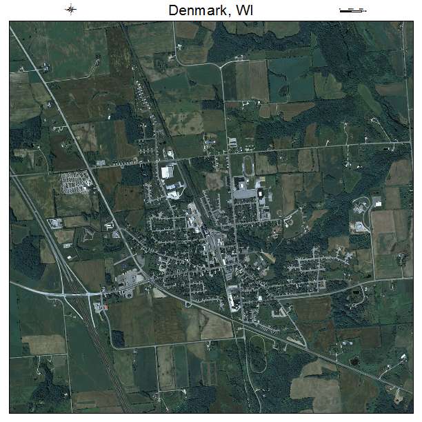 Denmark, WI air photo map