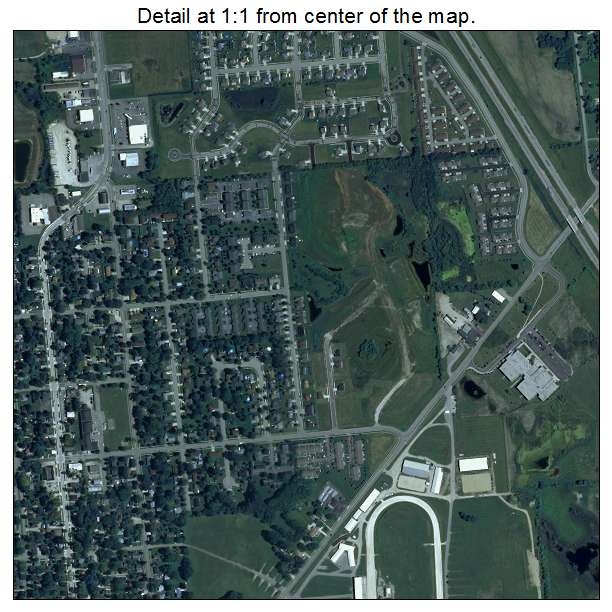 Elkhorn, Wisconsin aerial imagery detail