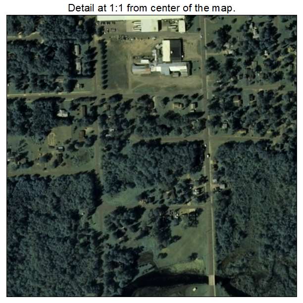 Grantsburg, Wisconsin aerial imagery detail