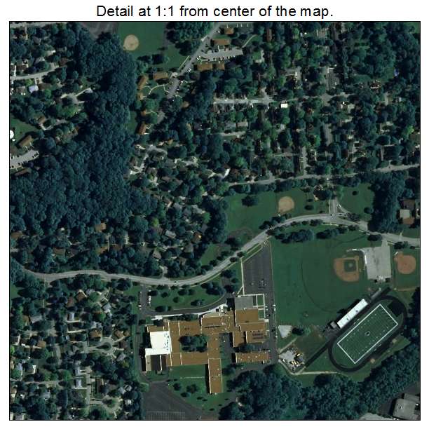 Greendale, Wisconsin aerial imagery detail