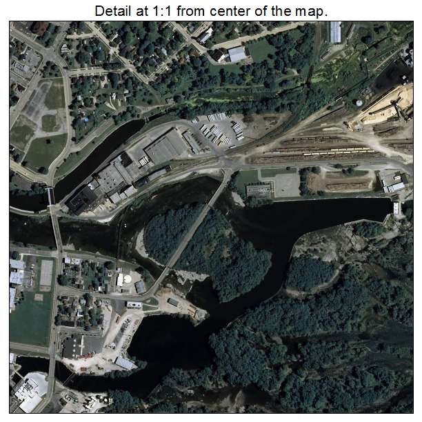 Kaukauna, Wisconsin aerial imagery detail