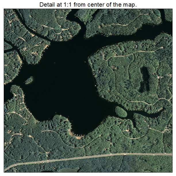 Legend Lake, Wisconsin aerial imagery detail
