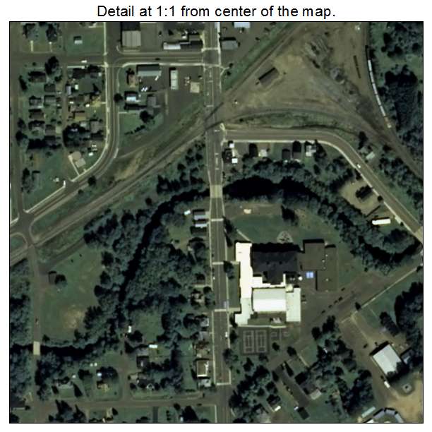 Mellen, Wisconsin aerial imagery detail