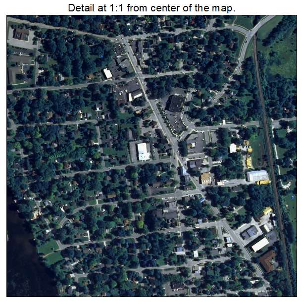 Mukwonago, Wisconsin aerial imagery detail