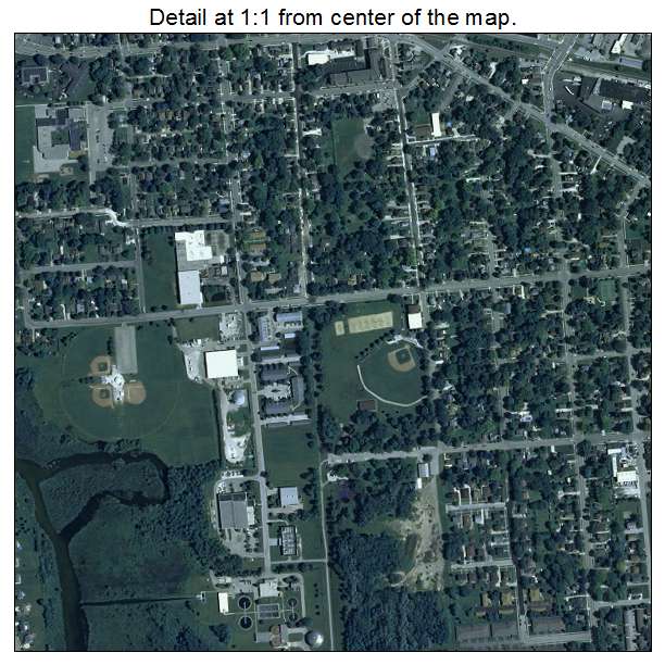 Oconomowoc, Wisconsin aerial imagery detail