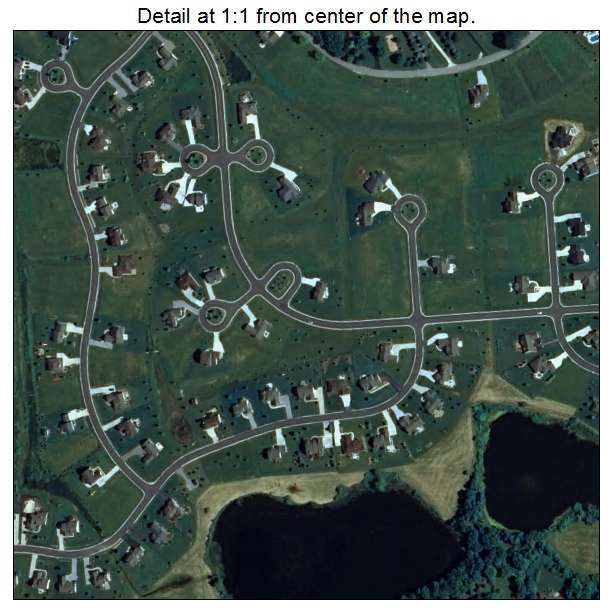 Okauchee Lake, Wisconsin aerial imagery detail