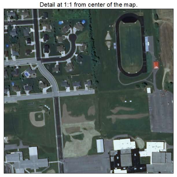 Oostburg, Wisconsin aerial imagery detail