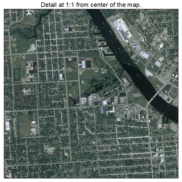 Oshkosh, Wisconsin aerial imagery detail