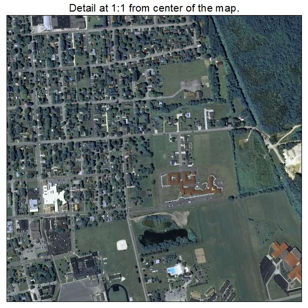 Prairie du Chien, Wisconsin aerial imagery detail