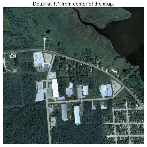 Two Rivers, Wisconsin aerial imagery detail