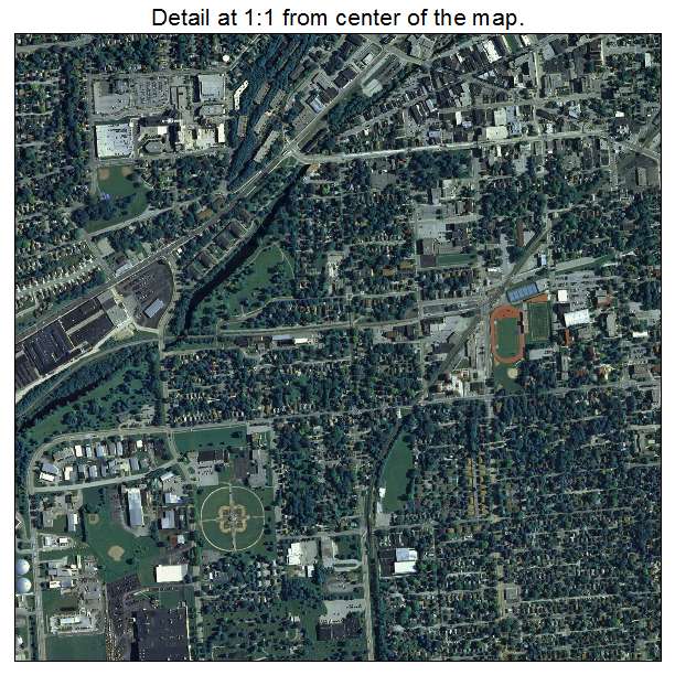 Waukesha, Wisconsin aerial imagery detail