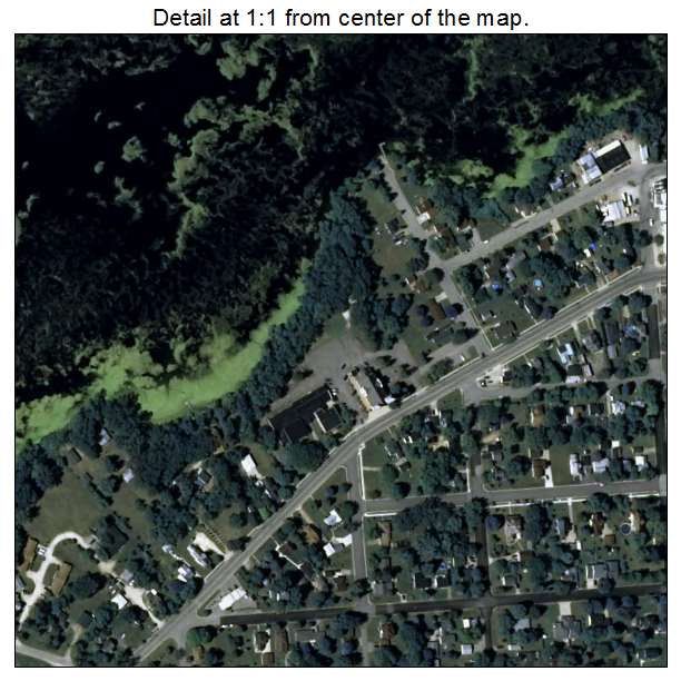 Weyauwega, Wisconsin aerial imagery detail