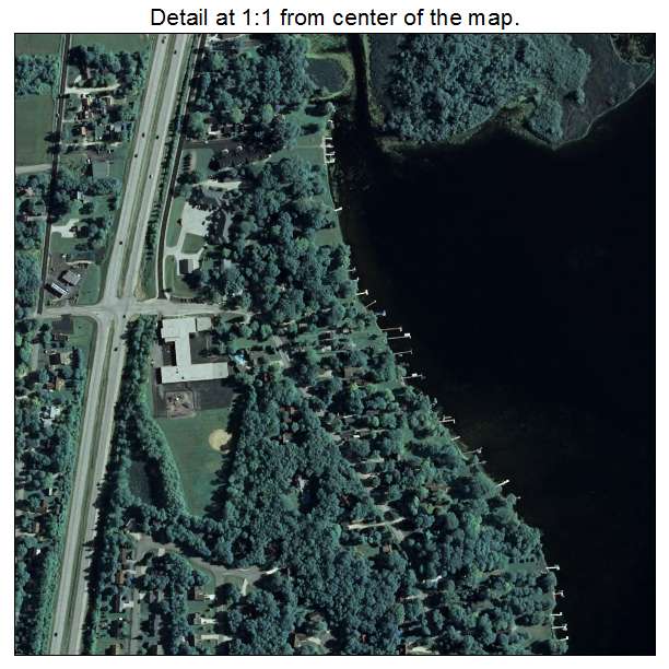 Wind Lake, Wisconsin aerial imagery detail