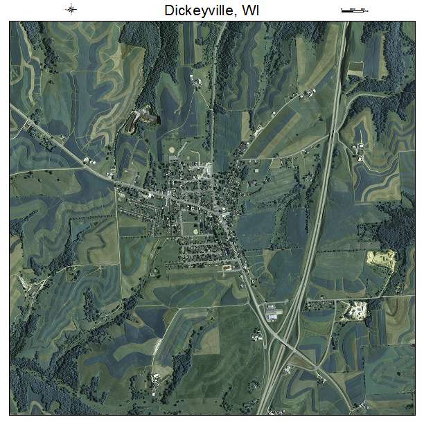 Dickeyville, WI air photo map