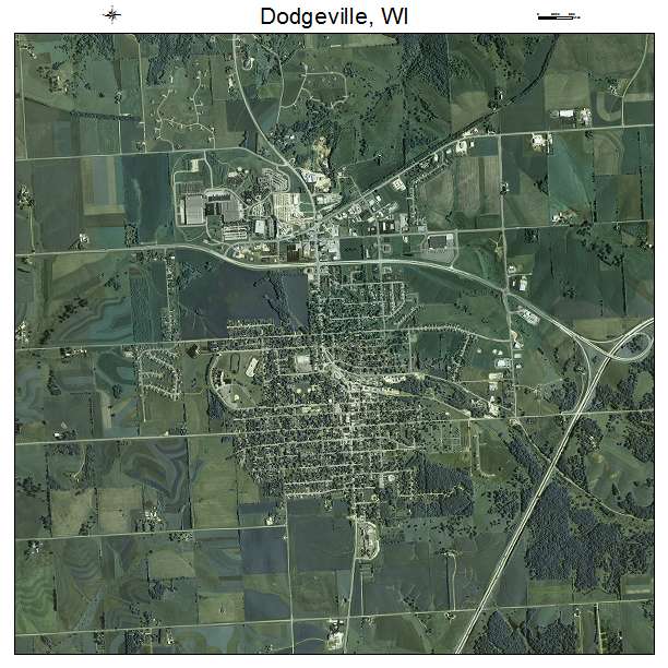 Dodgeville, WI air photo map