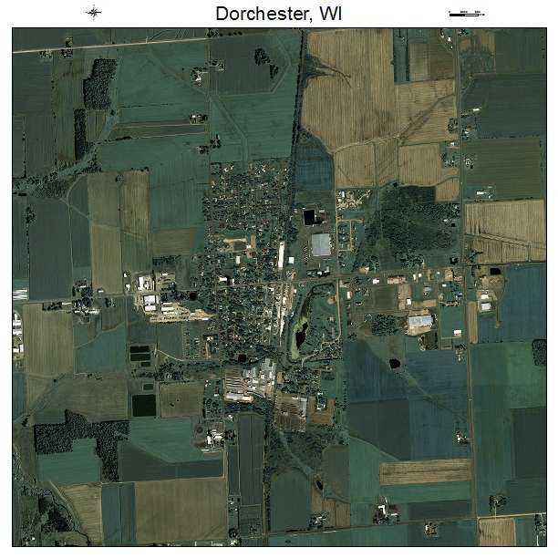 Dorchester, WI air photo map