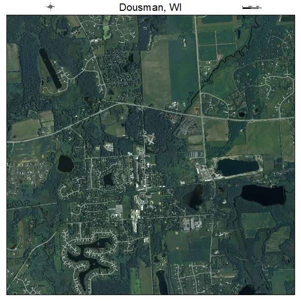 Dousman, WI air photo map