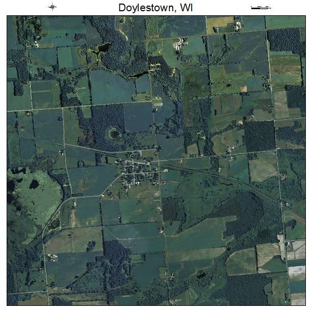 Doylestown, WI air photo map