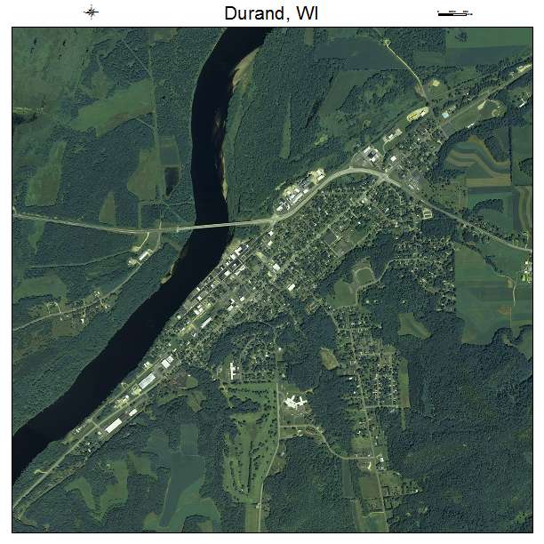 Durand, WI air photo map